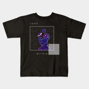 Look Within Galaxy Mind Kids T-Shirt